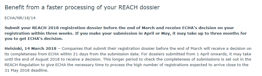 REACH,Completeness,Check,EU,ECHA,Registration