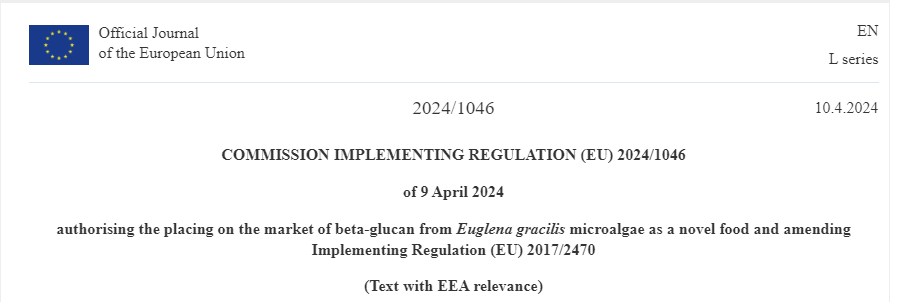 EU,Novel,Food,Use,Substance,Approve