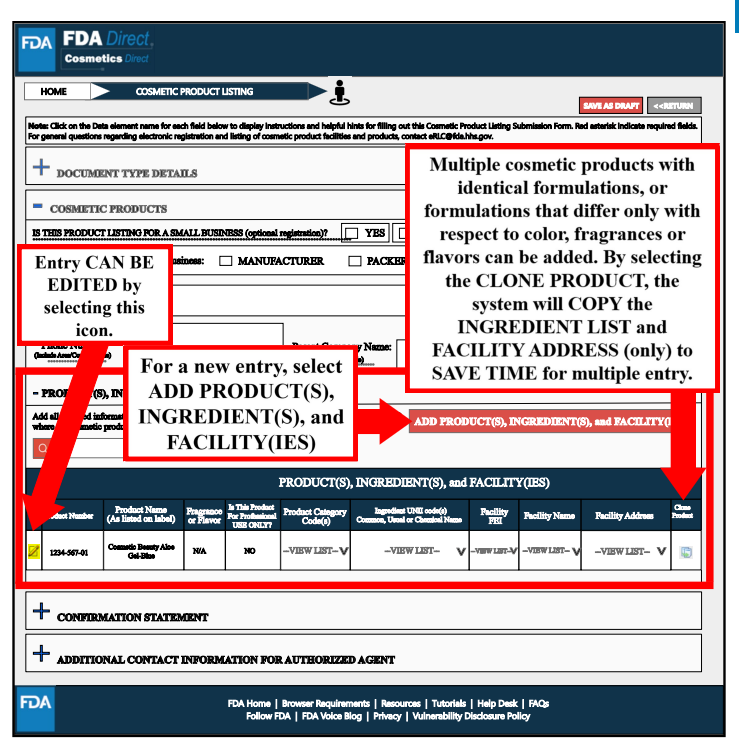 FDA,化妝品,工廠注冊,產品清單登記,意見征集